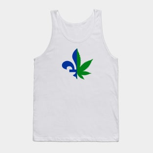 Fleur de lys Quebec cannabis Tank Top